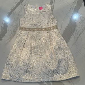 Lily Pulitzer girls gold dress- great for Christmas or Hanukkah